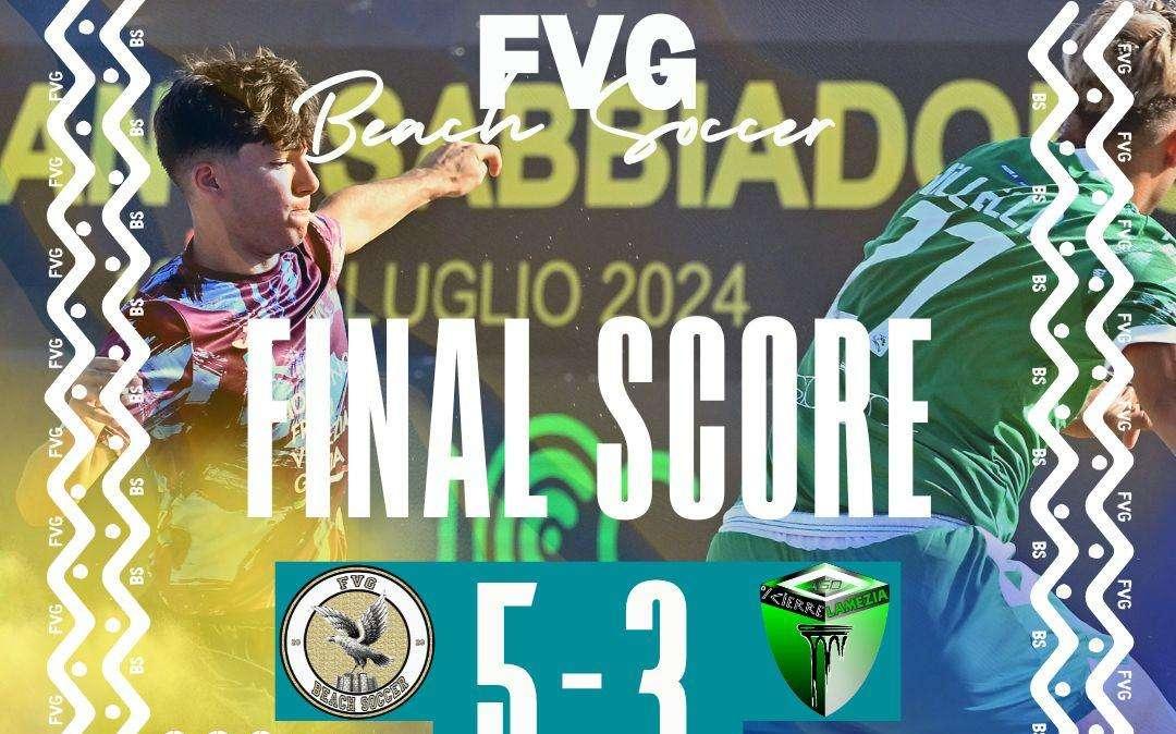 FVG Beach Soccer chiude la tappa lignanese con una vittoria per 5-3 contro Lamezia