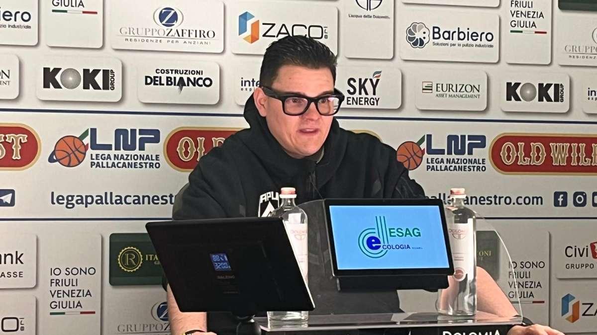 Apu Udine, coach Finetti: "Esco dal Carnera a testa alta. Questo è un club serio, con un progetto valido"