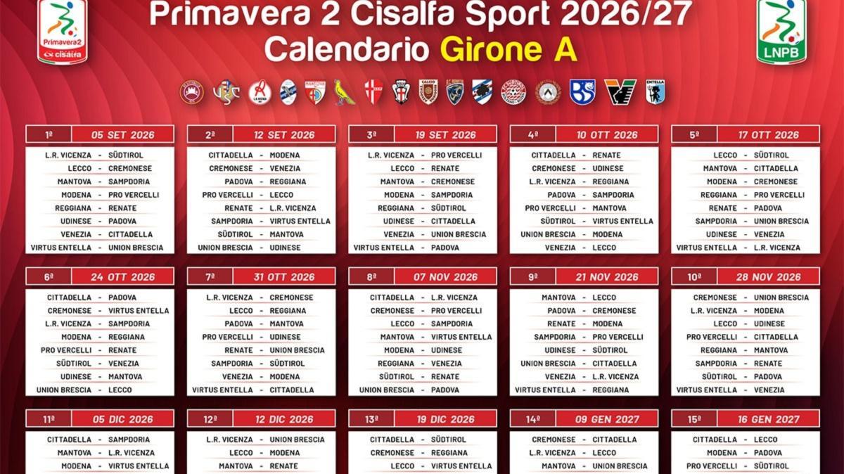 Primavera 2, ufficializzato il calendario: Udinese apre in casa con il Padova