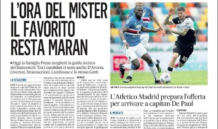 Il Gazzettino: "L'ora del mister. Il favorito resta Maran"