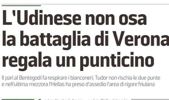 Messaggero Veneto: "L'Udinese non osa"