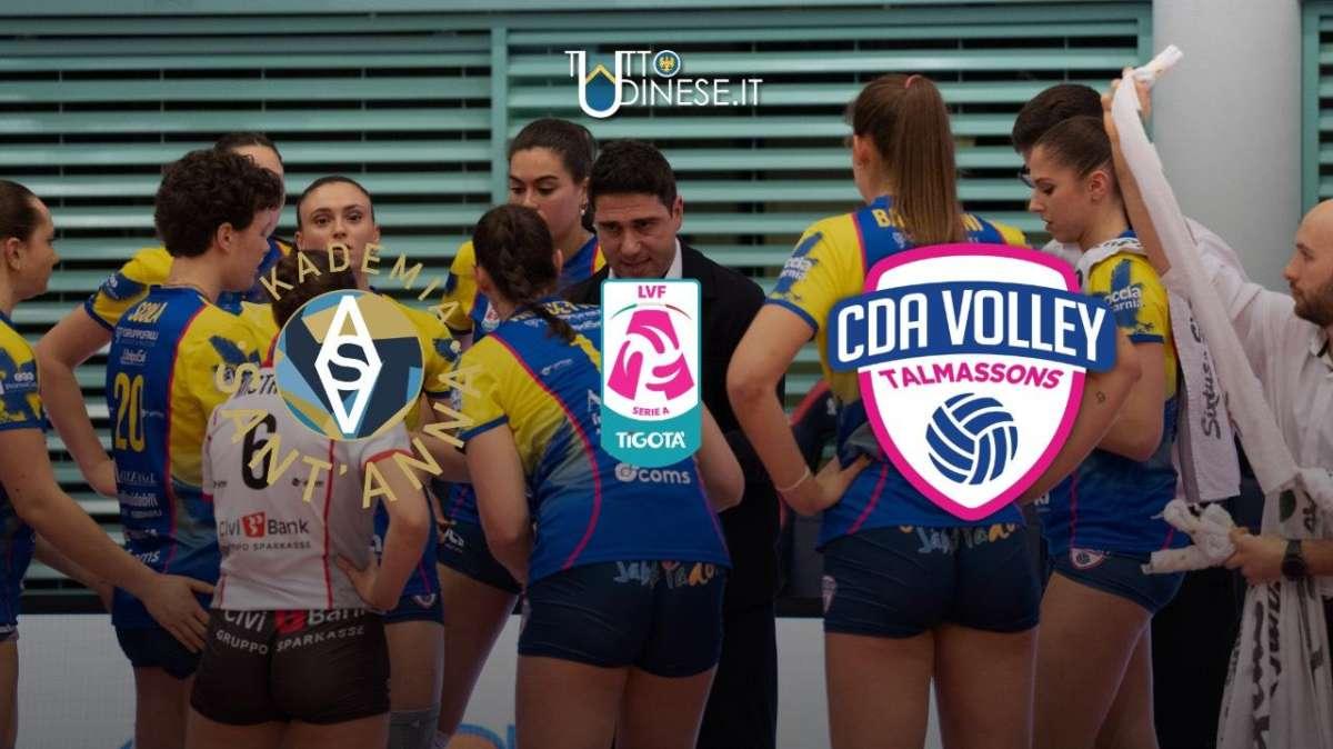 Serie A2 Akademia Messina-CDA Talmassons FVG 1-3: RISULTATO FINALE