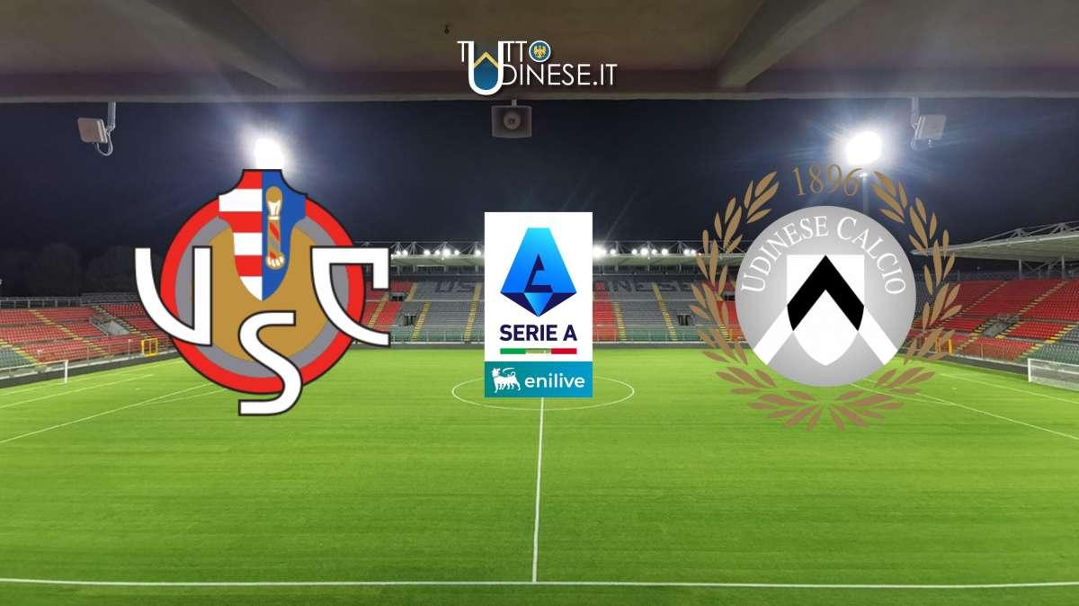 DIRETTA Serie A Cremonese-Udinese 1-1: RISULTATO FINALE