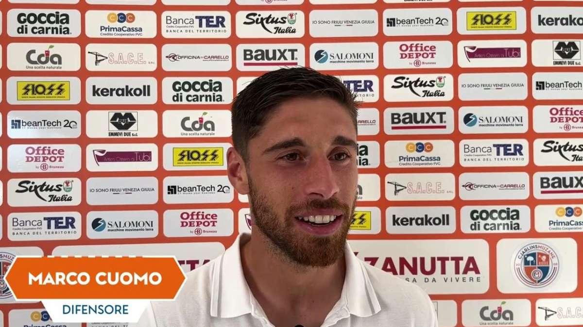 Cjarlins Muzane, Cuomo: "Per larghi tratti abbiamo fatto la partita, preso gol su due disattenzioni"