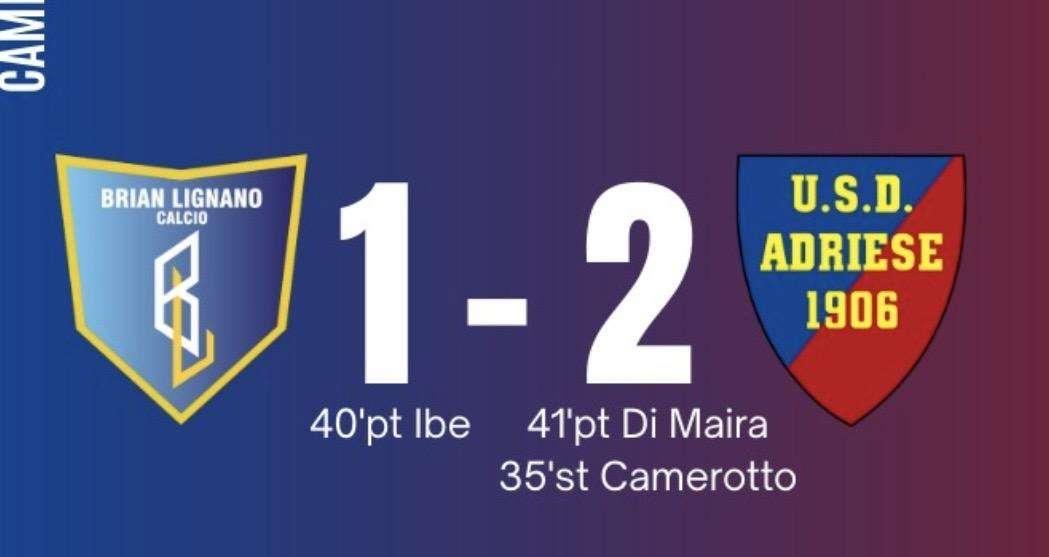 Serie D, il Brian Lignano chiude il 2025 con una sconfitta casalinga contro l'Adriese
