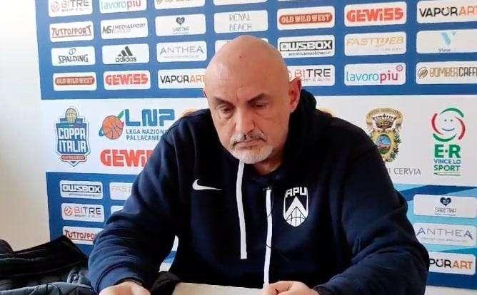 Apu Udine, Boniciolli: "Abbiamo tatticizzato la partita. Contento per Schina"