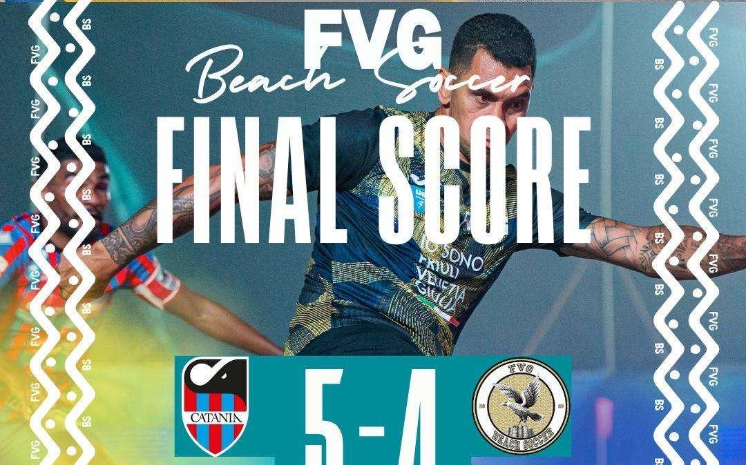 Beach Soccer, sconfitta per 5-4 per la selezione FVG contro il Catania