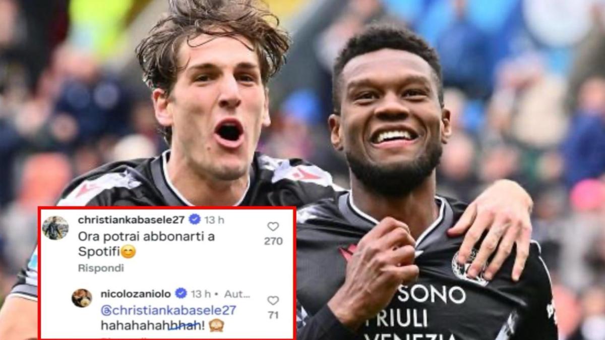 Udinese, Kabasele scherza con Zaniolo sul nuovo contratto: "Ora potrai abbonarti a Spotify"