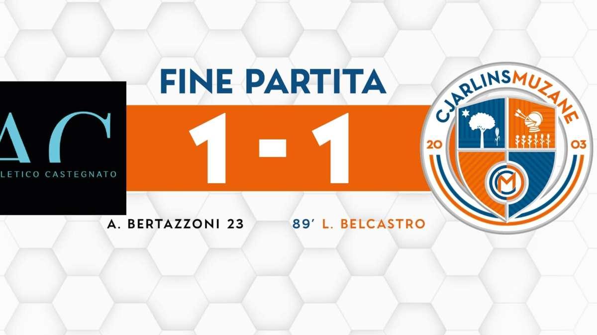 Serie D, Belcastro salva il Cjarlins Muzane nel finale ma contro l'Atletico Castegnato è un pari che serve a poco