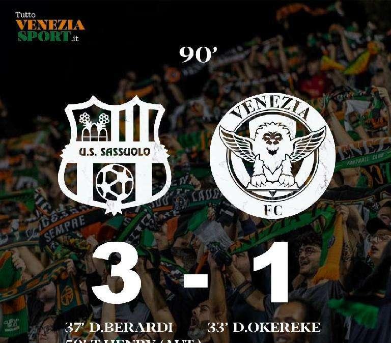 L'Opinione (Sassuolo-Venezia 3-1) - Dopo un buon primo tempo i Leoni cadono, brutta ripresa