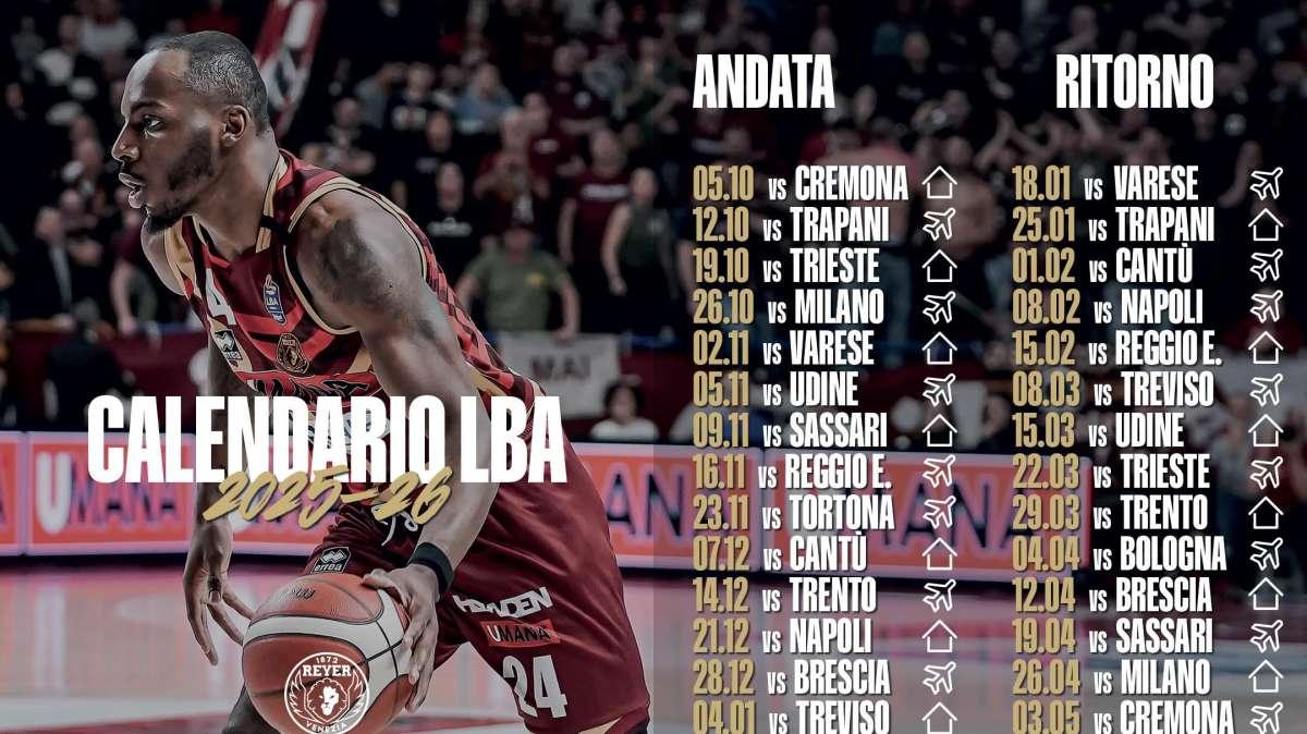 Reyer, il calendario completo degli orogranata per la prossima stagione di LBA