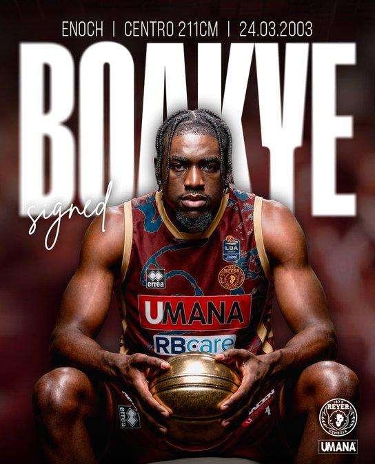 Reyer, Boakye: "LBA ed Eurocup sono per me una grande opportunità, sarà bello condividere questa esperienza con Wiltjer"