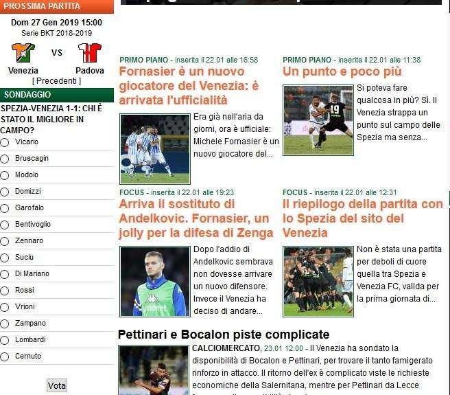 Vota sul sito il sondaggio per stabilire l'MVP di Spezia-Venezia!