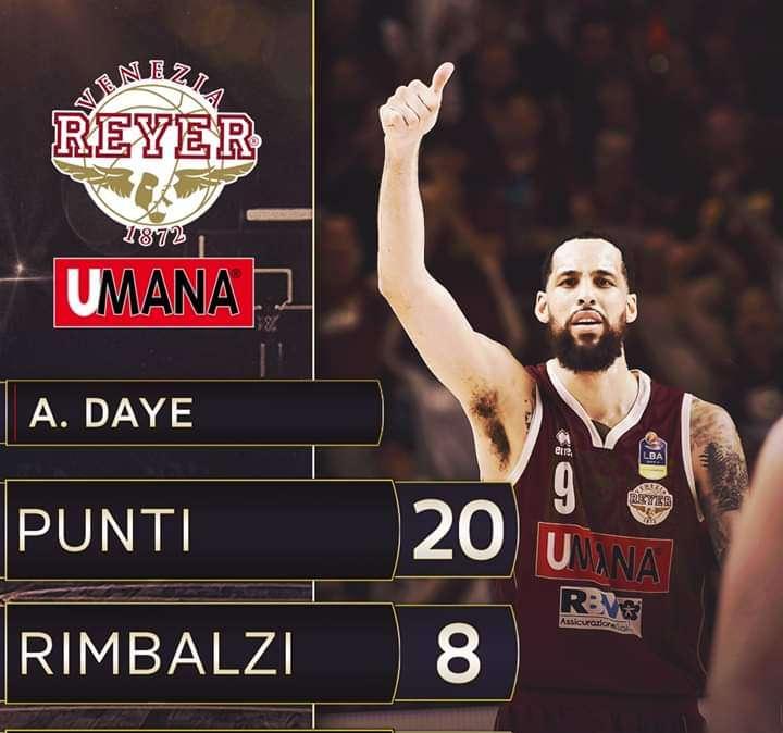 Un Daye sontuoso trascina Venezia che sbanca Sassari e si porta,  avanti nella serie 2-1