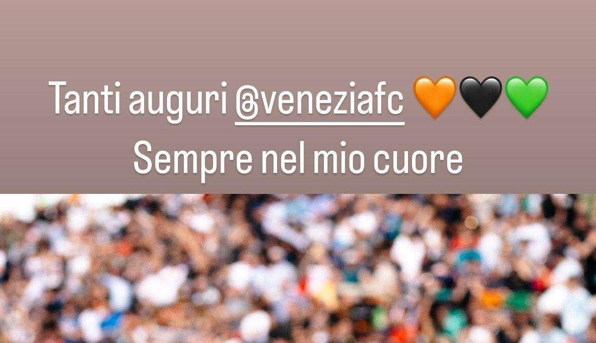 L'ex Carboni: "Tanti auguri Venezia FC, sempre nel mio cuore"