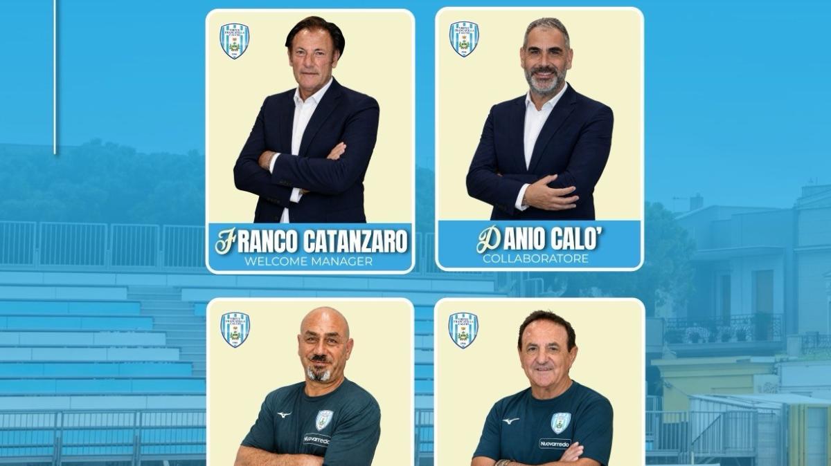 Lo staff logistico della Virtus: Catanzaro, Calò e Birtolo. Torna De Tommaso