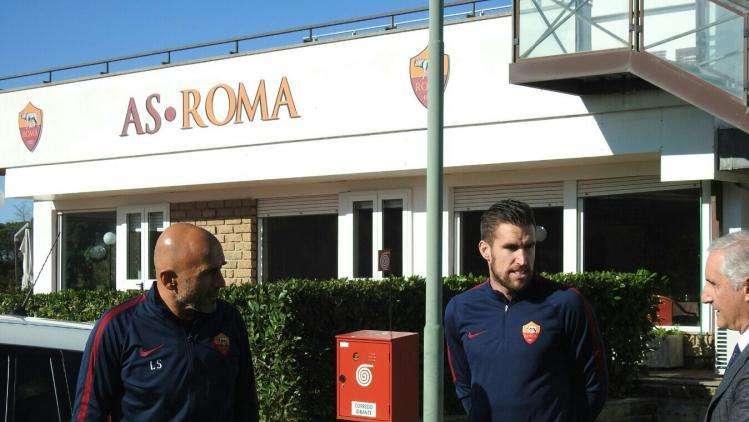 Luciano Spalletti e Kevin Strootman alla presentazione della partnership con Nissan - La photogallery