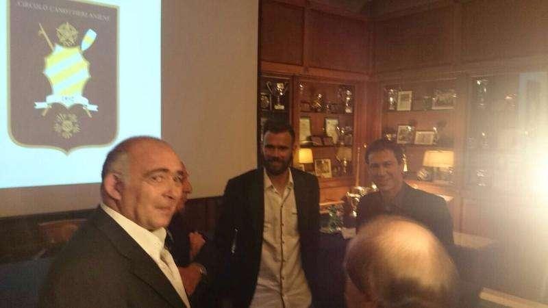 Garcia, Castan e Baldissoni al Circolo Canottieri Aniene. Il tecnico: "Se non avessi fatto l'allenatore avrei fatto il giornalista". FOTO!
