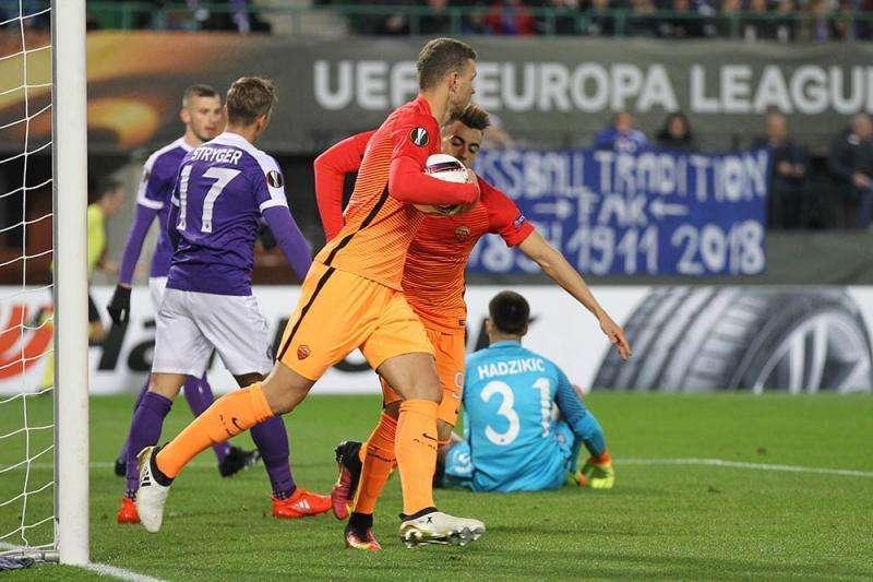Austria Vienna-Roma 2-4 - La gara sui social: "Dzeko trattore macina-gol"