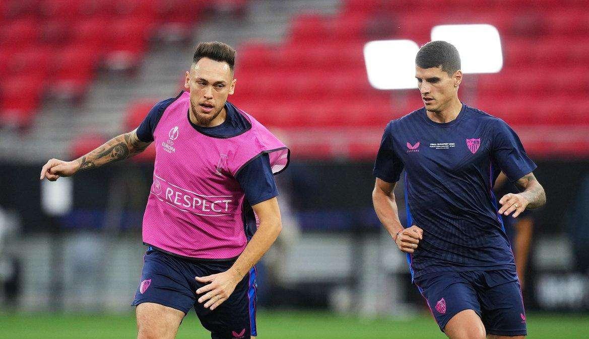 PUSKAS ARENA - La rifinitura del Siviglia: torello e partitella a campo ridotto. Provato Marcao in difesa al posto di Badé. VIDEO! FOTO!