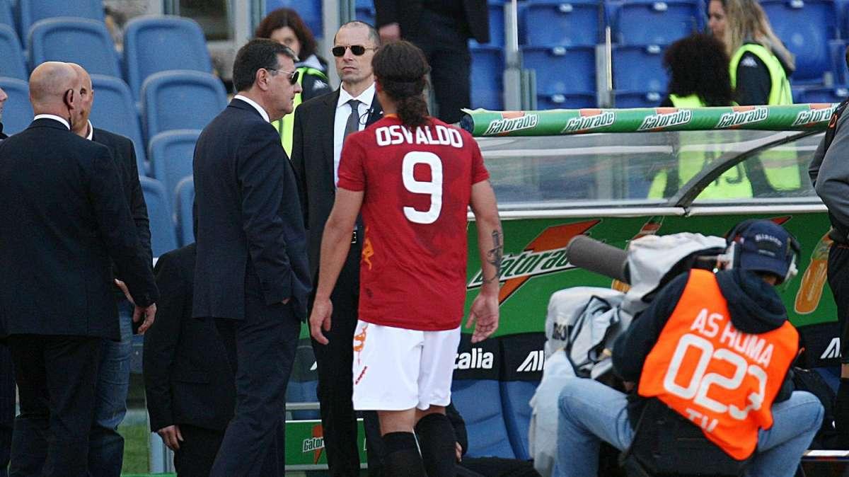 Giudice Sportivo: due giornate a Osvaldo, una a De Rossi