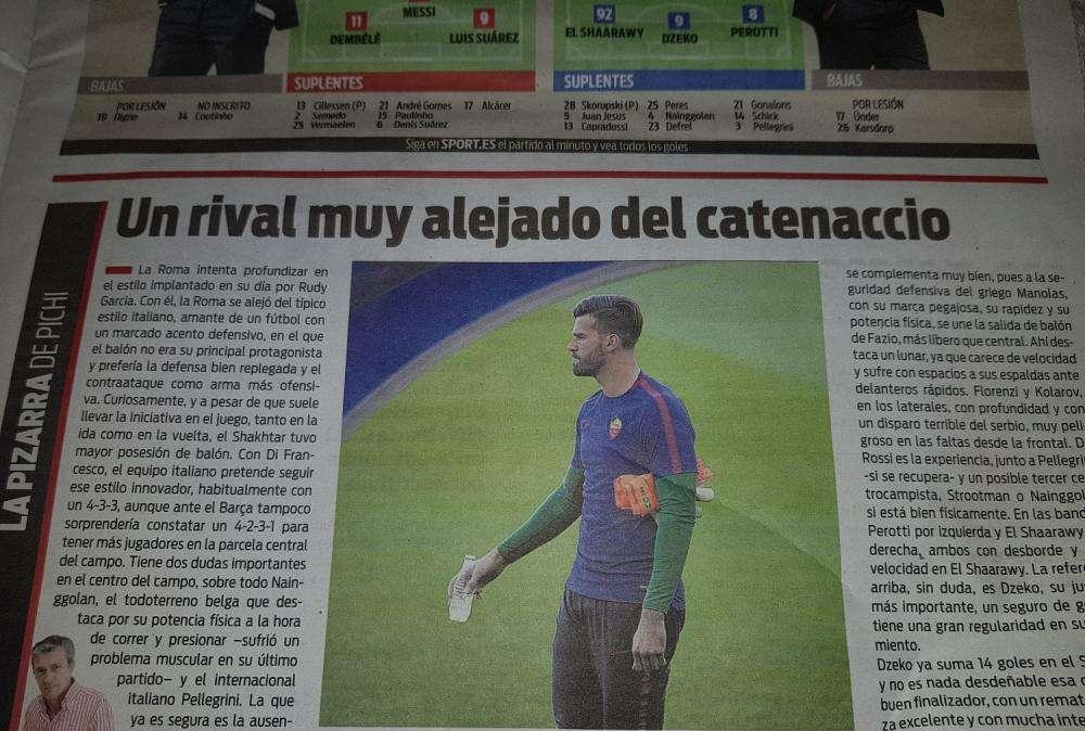 Sport sulla Roma - "Un rivale molto lontano dal catenaccio". FOTO!