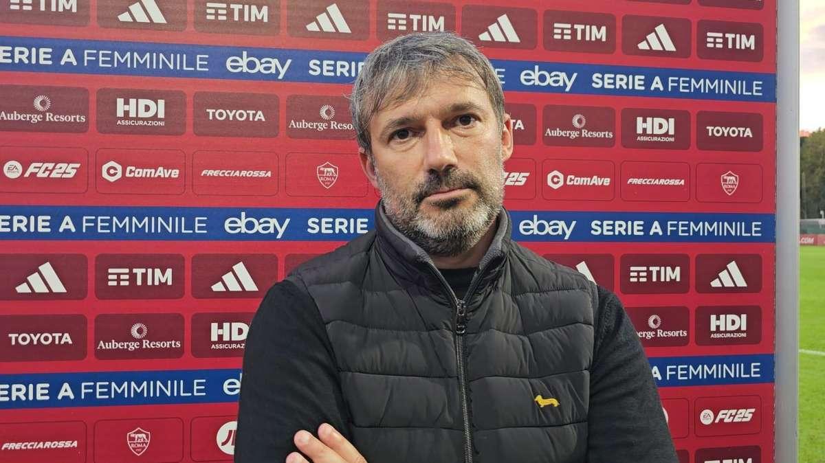 Roma Femminile, Spugna: "Non siamo contenti della gara d'andata, vogliamo portare a casa un grande risultato nel derby". VIDEO!