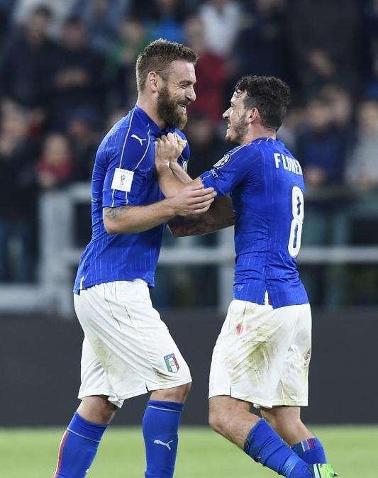 La Roma in Nazionale - Macedonia-Italia 2-3 - Belotti e Immobile salvano gli azzurri. Solo panchina per De Rossi e Florenzi