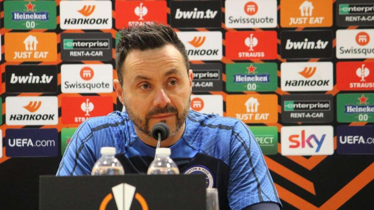OLIMPICO - Brighton, De Zerbi: "De Rossi è nato per fare l'allenatore. Non voglio sentir parlare di infortunati"