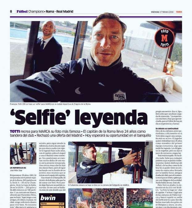 Totti: "La foto la faccio io" 
