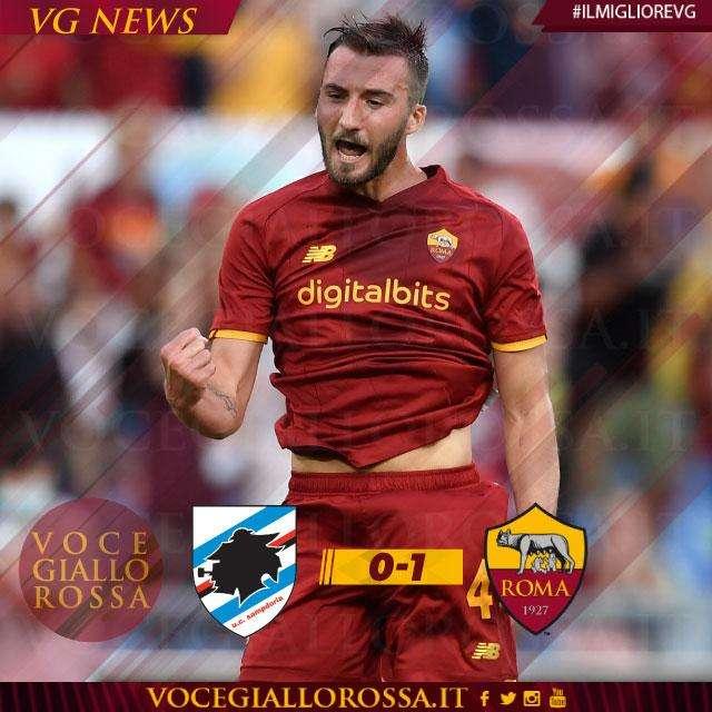 #IlMiglioreVG - Bryan Cristante è il man of the match di Sampdoria-Roma 0-1. GRAFICA!