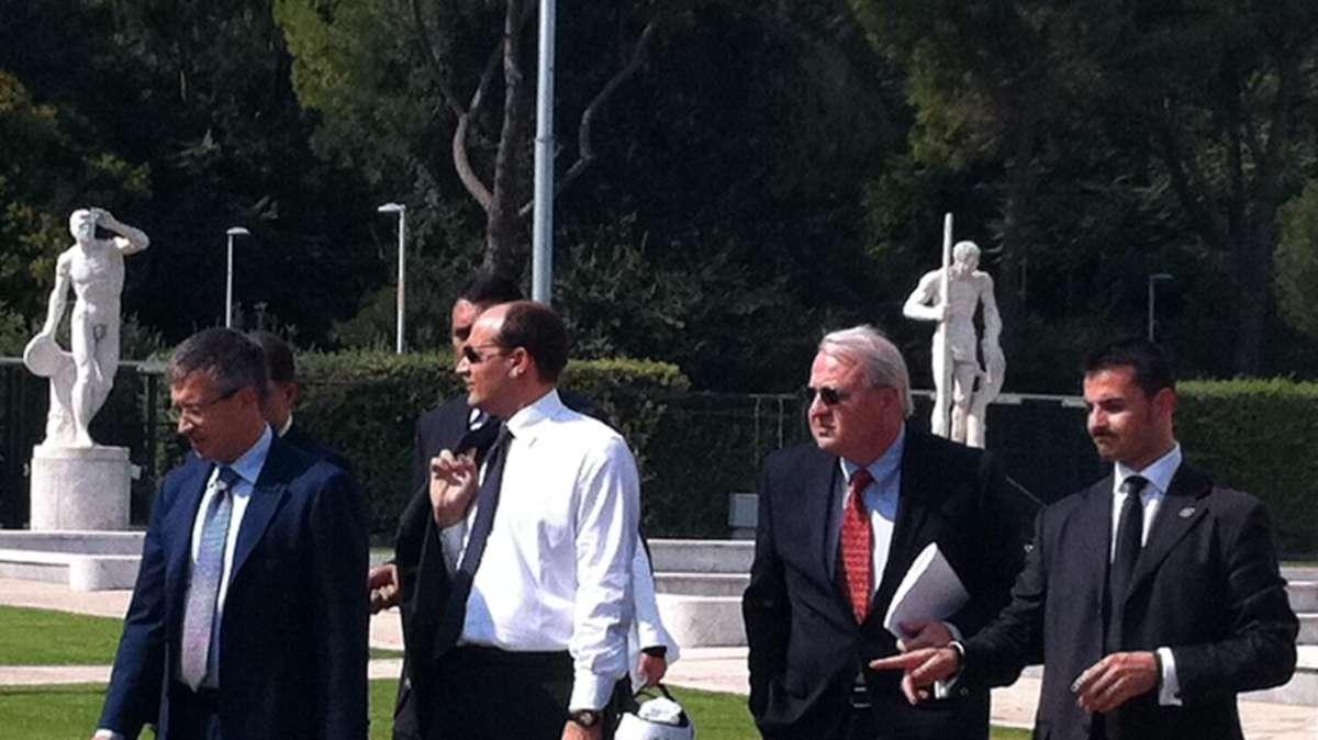 DiBenedetto al Coni per incontrare Petrucci, tour poi attorno allo stadio FOTO!