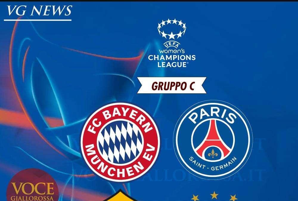 Women's Champions League - Roma nel gruppo C con Bayern München, PSG e Ajax. GRAFICA!