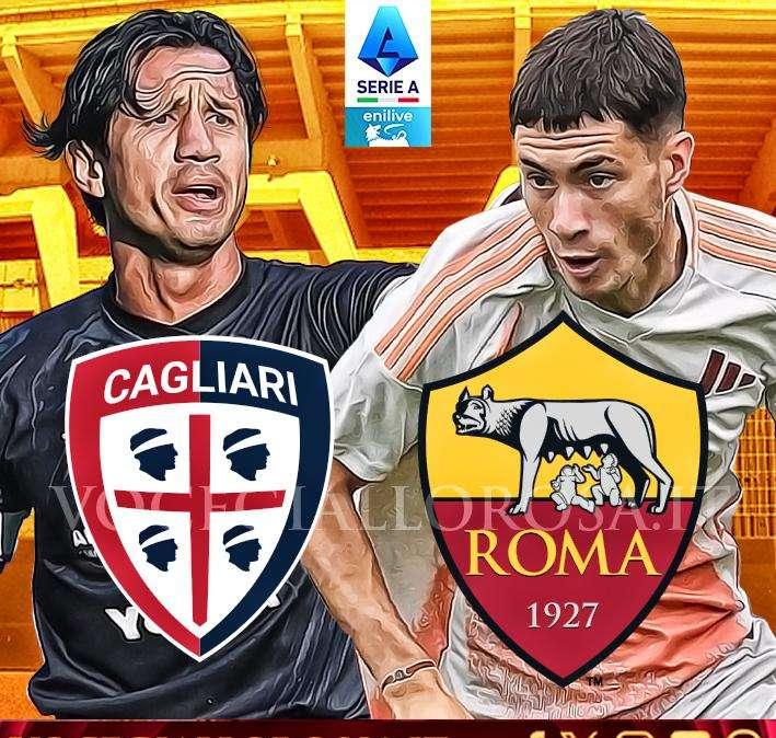 Cagliari-Roma 0-0 - Reti bianche all'Unipol Domus, venticinque minuti in campo per Dybala