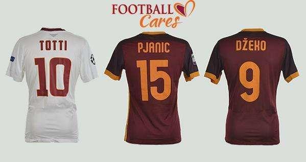 Twitter AS Roma - Donate le maglie di Totti, Pjanic e Dzeko a Football Cares 
