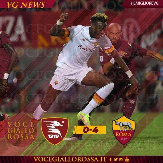 #IlMiglioreVG - Tammy Abraham è il man of the match di Salernitana-Roma 0-4. GRAFICA!