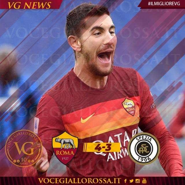 #IlMiglioreVG - Lorenzo Pellegrini è il man of the match di Roma-Spezia 4-3. GRAFICA!