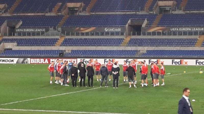 OLIMPICO - Terminata la rifinitura del Viktoria Plzen: allenamento basato sulla rapidità nei passaggi e su esercizi in superiorità e inferiorità numerica. FOTO! VIDEO!