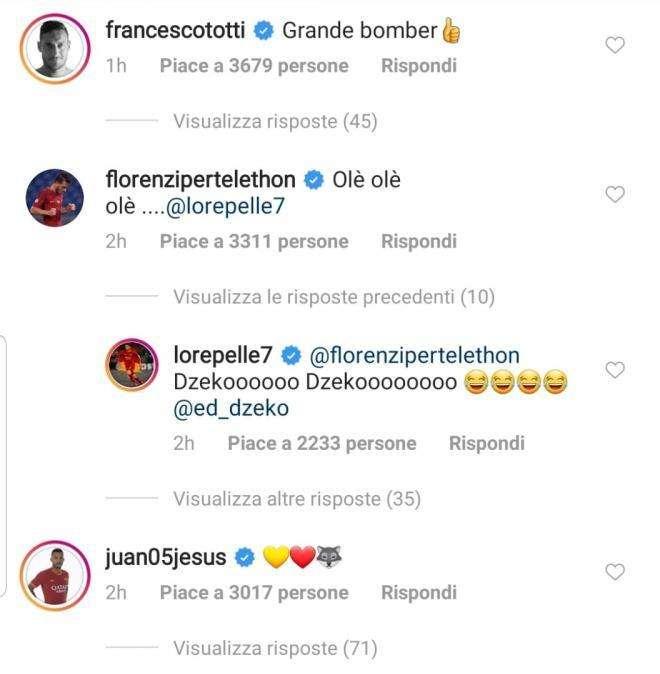 Da Totti a Pellegrini: tutti pazzi per il rinnovo di Dzeko. FOTO! 