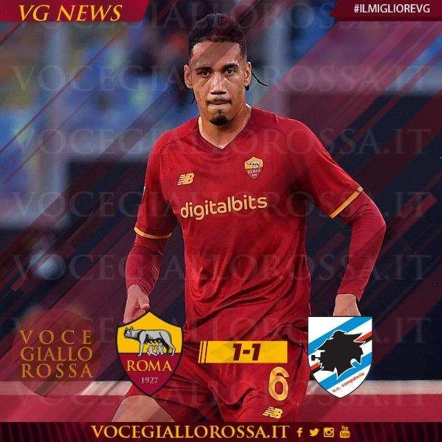 #IlMiglioreVG - Chris Smalling è il man of the match di Roma-Sampdoria 1-1. GRAFICA!