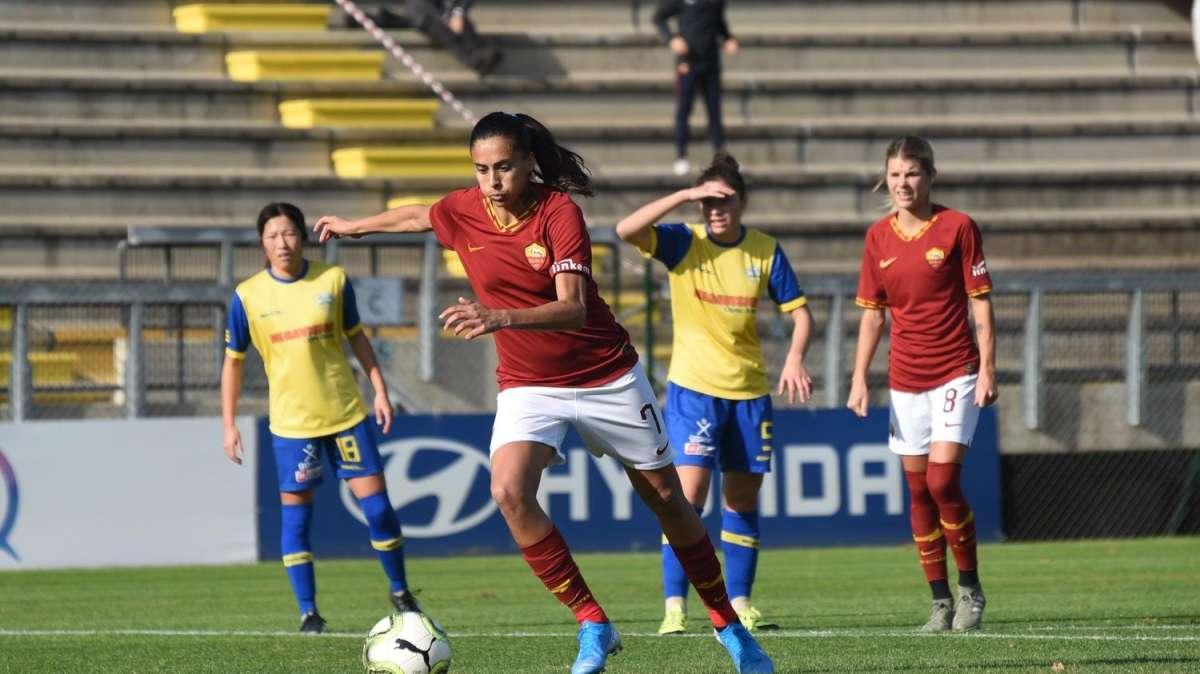 Roma Femminile, lesione di primo/secondo grado al flessore della gamba destra per Andressa Alves