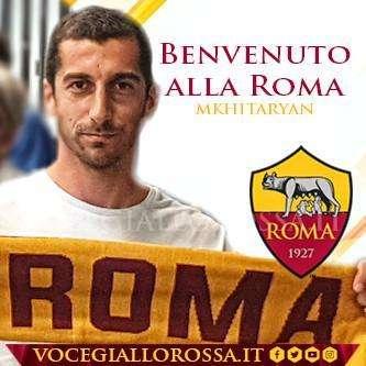 COMUNICATO AS ROMA - Arriva Mkhitaryan in prestito secco per 3 milioni di euro