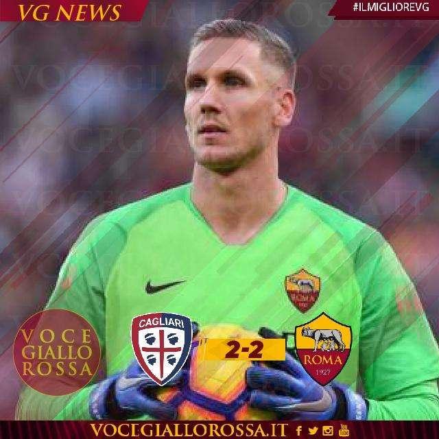 #IlMiglioreVG - Olsen è il man of the match di Cagliari-Roma 2-2. GRAFICA!