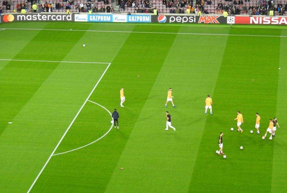 Barcellona-Roma,  il riscaldamento - La photogallery