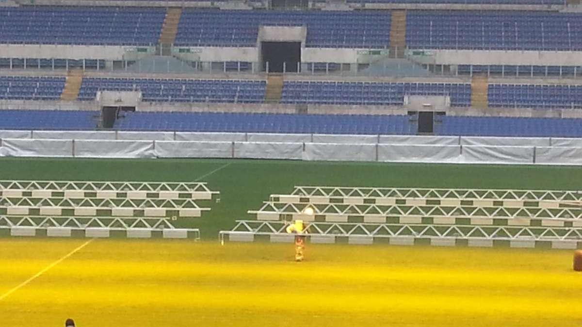 Manutenzione allo stadio Olimpico. FOTO!
