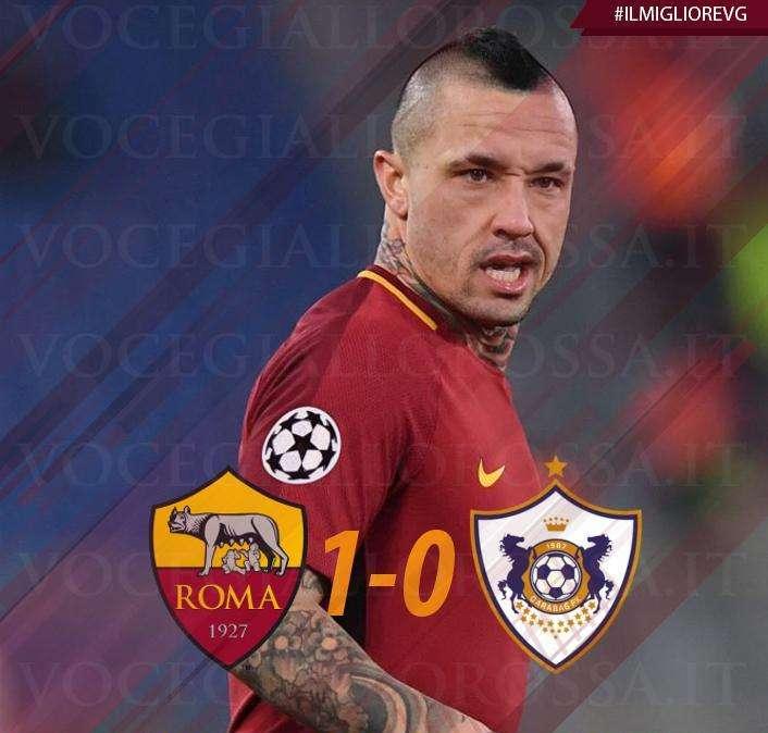 #IlMiglioreVG - Nainggolan è il man of the match di Roma-Qarabag 1-0. GRAFICA!