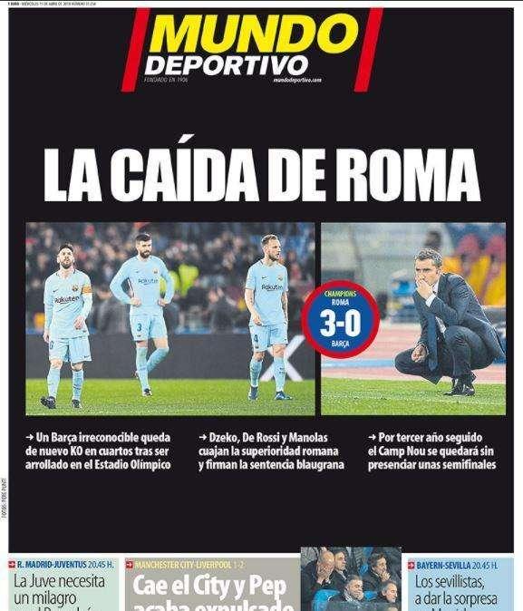 Mundo Deportivo - "La caduta di Roma". FOTO!