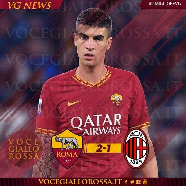 #IlMiglioreVG - Mancini è il man of the match di Roma-Milan 2-1. GRAFICA!