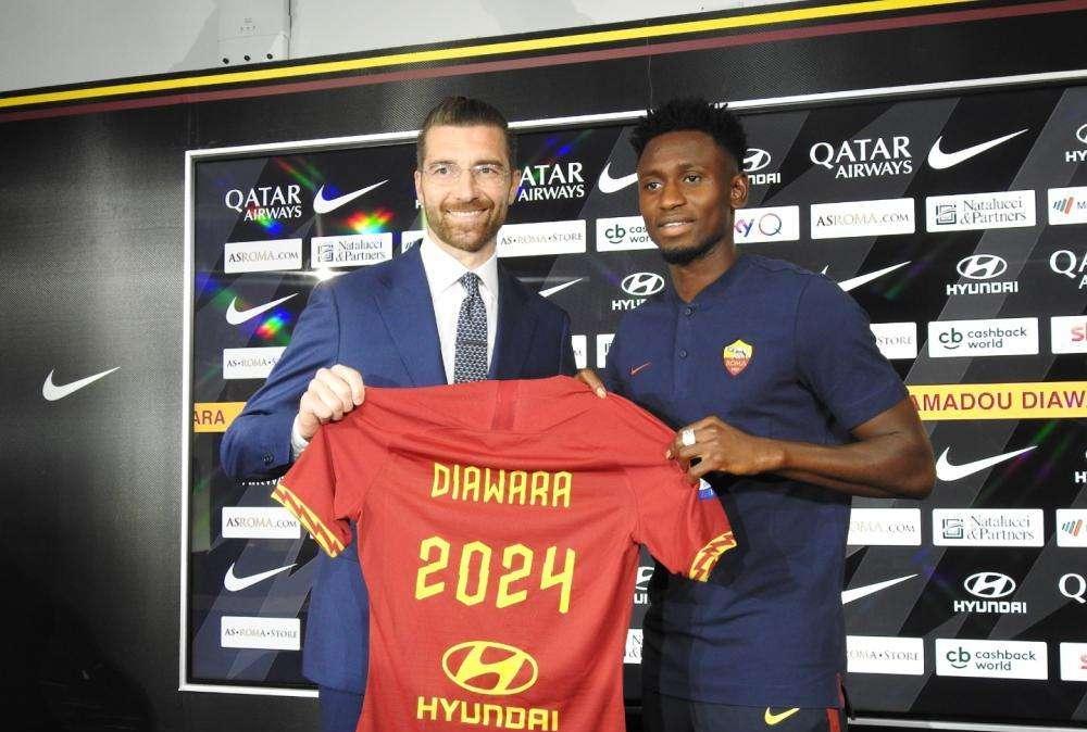 Morgan De Sanctis insieme a Diawara in conferenza stampa