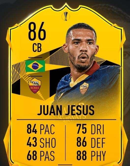FIFA 20, upgrade per la carta dinamica di Juan Jesus. FOTO!